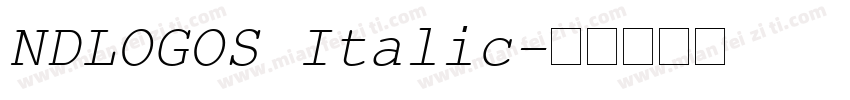 NDLOGOS Italic字体转换